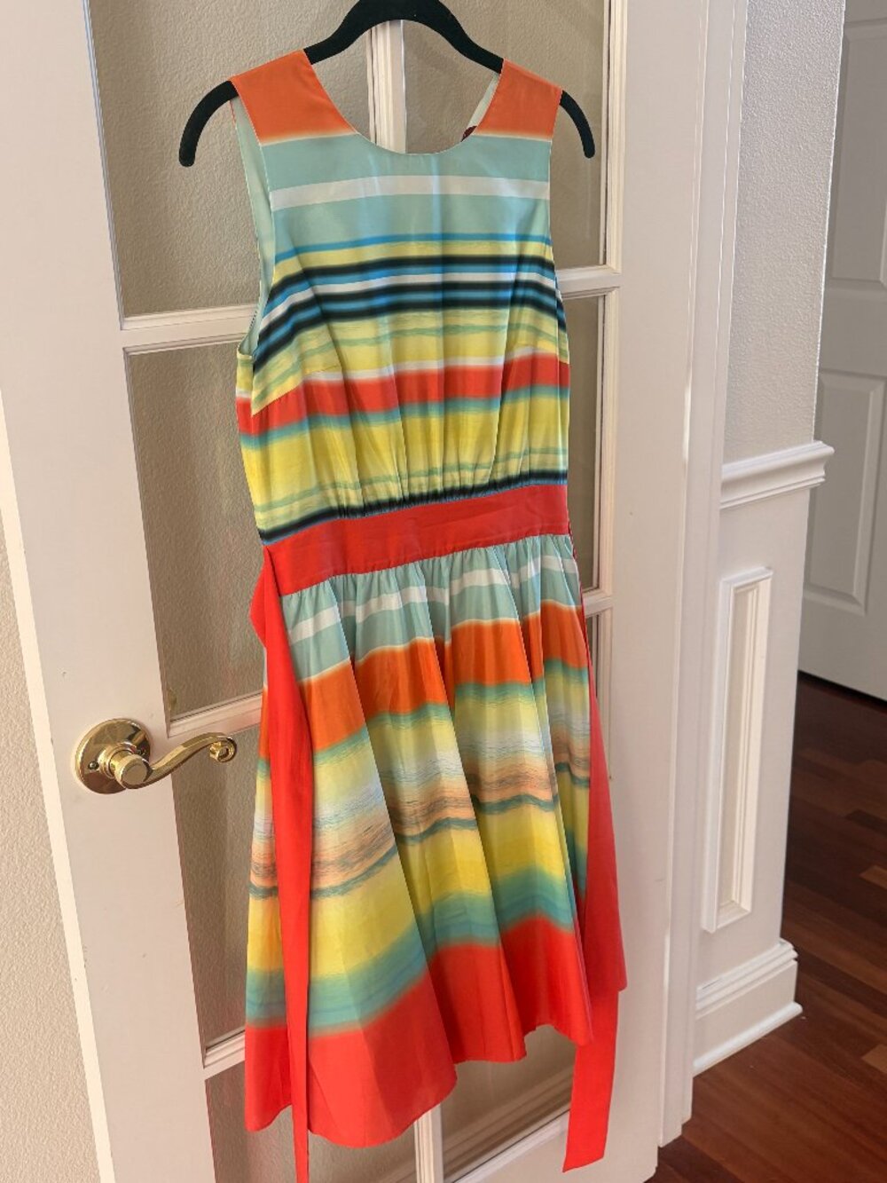 Sleeveless Ted Baker London ILVA Sunset Stripe Dress, Size 2